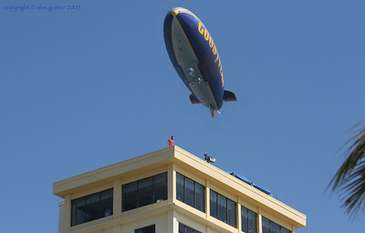  > The Good Year blimp starts the show